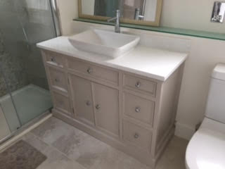 Interior design options. Custom made bathroom units supplied and fitted.