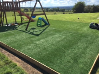Artificial grass supplied and fitted.