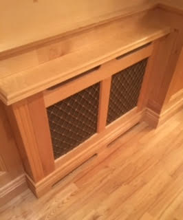 Maple / Hardwood, radiator cabinets supplied and fitted.