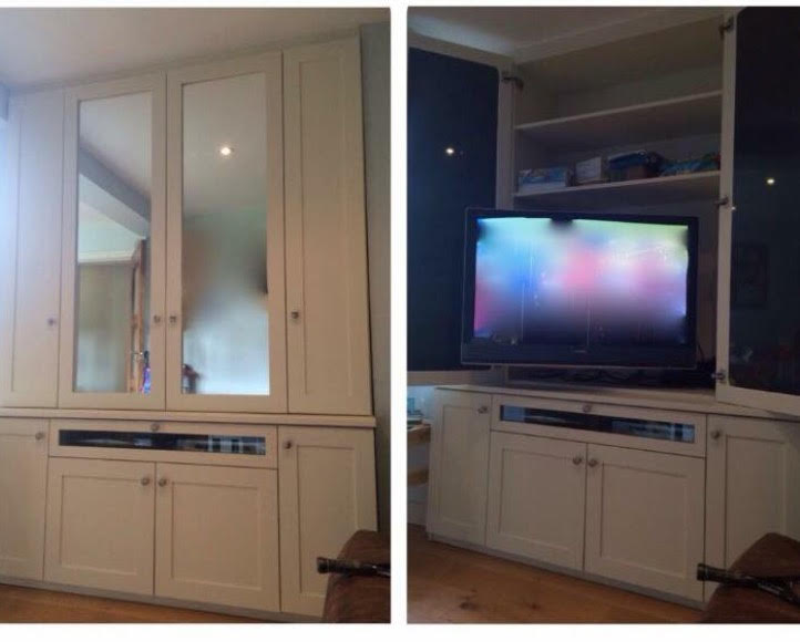 Custom made media units supplied and fitted
